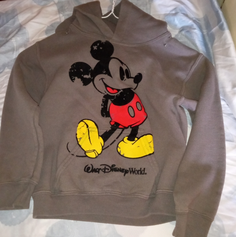 Disney World Gray Hoodie with Mickey Mouse